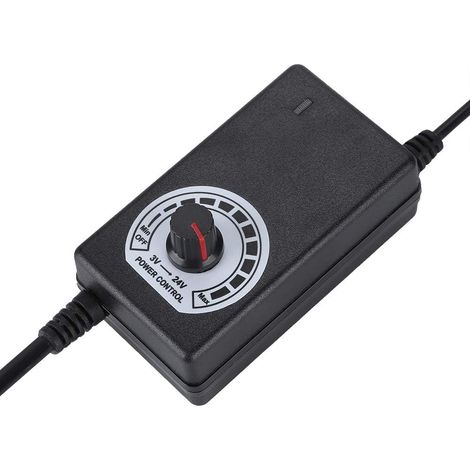 Adaptateur de Régulation de la Tension 24 W 3-24 V Adaptateur d'Alimentation avec Matériau ABS pour Ventilateur LED / Ventilateur Électrique / Microforets /DVD Mobile (1/5)
