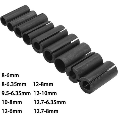 Jeu de 9PCS Routeur Bits Collet Adaptateurs Pince de Serrage Mandrin Convertisseur Adaptateur Pour Outil de Machine de Gravure du Bois
