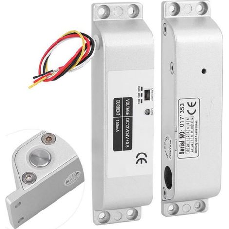 Verrou électrique DC12V/24V retardé 4 fils porte coupe-feu (1/4)