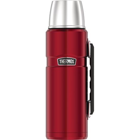 Thermos, Bottiglia Isolante Stainless King, in Acciaio Inox Satinato, capacità 0,47 l, codice Prodotto 4003.205.047, Rosso, 4003.248.120 (1/5)