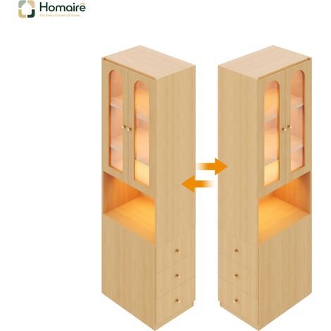 Bücherregal MDF Eiche 60 x 40 x 200 cm HOMAIRE (1/5)