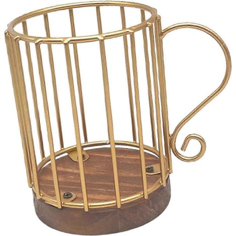 Porte-filtres à café avec poignée, porte-dosettes, étui de rangement durable pour filtres à café, idéal pour un comptoir ou un bar à café.-B gold