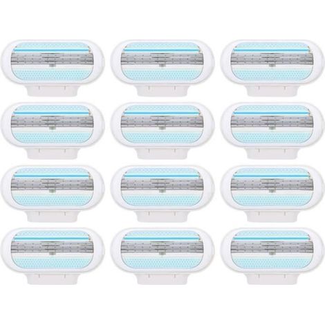 Nachfüllpackung für Damenrasierer, 12-teiliges Ersatzklingen-Set, 3 Ersatzrasierklingen (1/4)