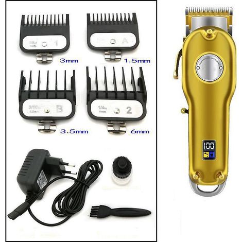 tondeuse  Cheveux Pour Homme Sans Fil Kit De Coupe De Cheveux Professionnel Pour Homme Affichage Led Rechargeable (1/5)
