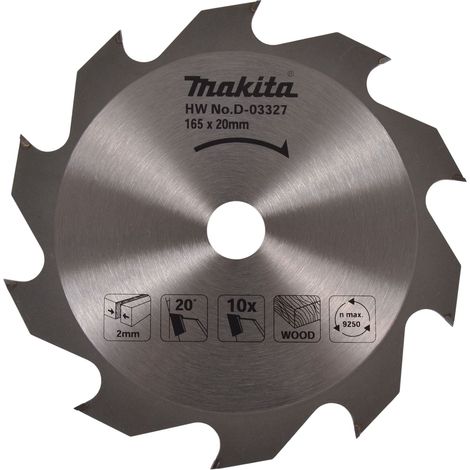Makita D-03327 Circular Saw Blade for Wood 165mm x 20mm 10T