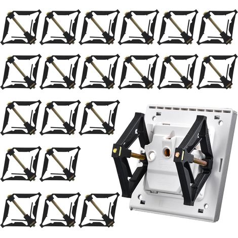 20 Pièces Tiges De Support De Cassette De Type 86 Accessoires D'Électricien Support De Boîte De Prise Murale Outil De Réparation (1/5)