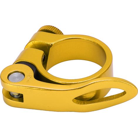 1 Collier de serrage, alliage d'aluminium, résistance corrosion, conception creuse, pour tige de selle vélo (1/5)