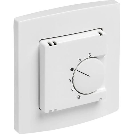 Kermi x-net Regolatore ad incasso 230 V, Regolatore di temperatura ambiente con manopola ad incasso, SFEER003230