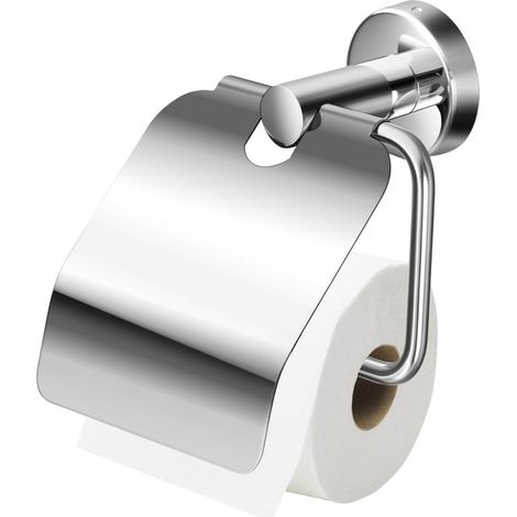 Moderner Toilettenpapierhalter mit Deckel für Bad und Küche. Wandmontage.