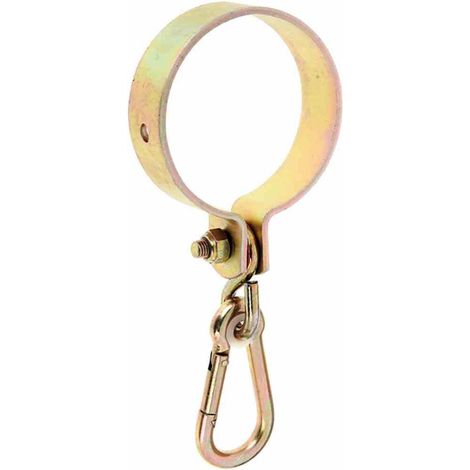 Alberts 207502 Collier pour balancoire pour poteaux en bois ronds electro-galvanise, passive a couche epaisse collier 100 mm
