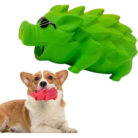 Ce jouet pour chien en latex en forme de cochon est résistant, couine et arbore un adorable design animalier. C'est un jouet d'intérieur interactif idéal pour les chiots et respectueux de l'environnem (1/5)