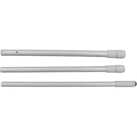 Perche télescopique en alliage d'aluminium pour piscine, renforcée pour épuisette, longueur déployée : 192 cm. (1/5)