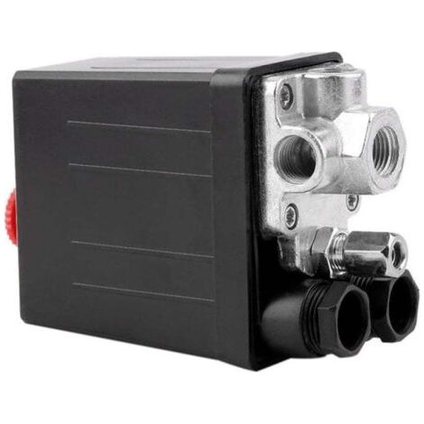 BUNTHAUS Soupape de commande résistante de commutateur de pression de compresseur d'air 90PSI-120PSI (1/4)