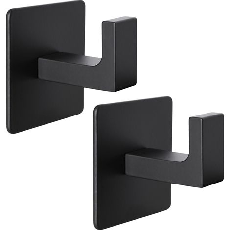 Juego de 2 perchas de aluminio negro Xanti (1/4)