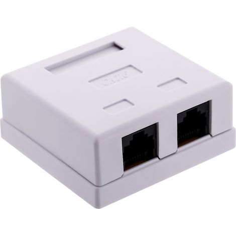 Aufputzbuchse UTP Kat. 6 2xRJ45 GN011 (1/5)