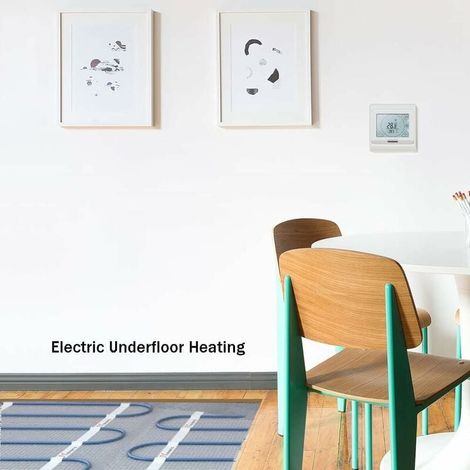 Thermostat Chauffage au Sol Electrique Programmable 16A avec Sonde, Numérique Thermostat d'ambiance Plancher Chauffant Régulateur Écran Tactile LCD (1/4)