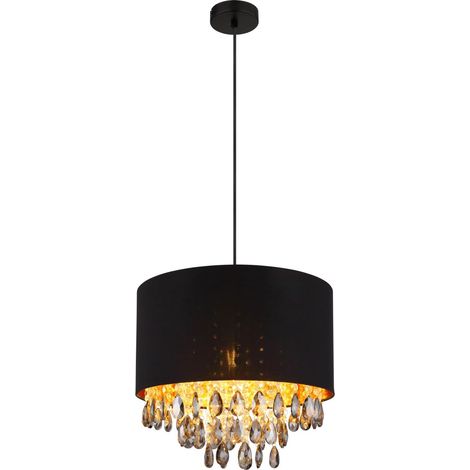 Globo - lámpara colgante - COLETTA - negro - vidrio - Ø 40cm -