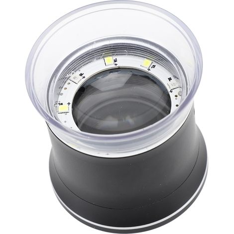 Loupe Cylindrique 30 Pièces Rechargeable USB avec Éclairage LED et UV pour Composants Électroniques Tissus Textiles (1/5)