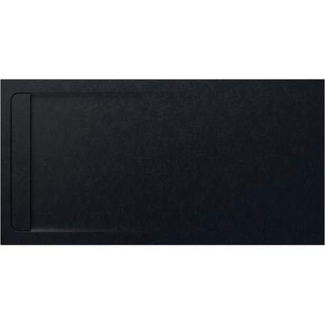 Receveur de douche extra plat en Stonex® Aquos - 2000x1000mm - Noir (1/2)