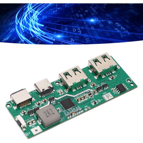 Externer Akku mit Micro-USB/Typ-C-Anschluss, dualer LED-Anzeige, QC4.0/QC3.0- und 18650-Schnelllademodul (1/5)