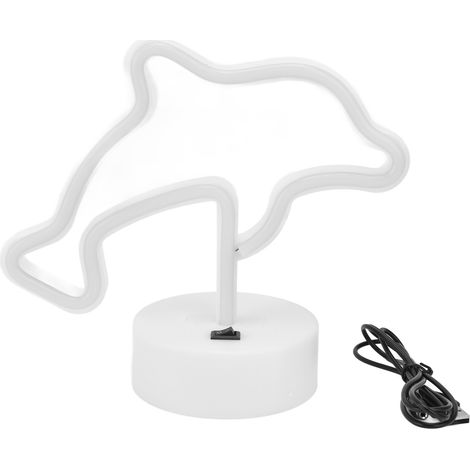 néon LED dauphin alimentée par USB ou piles accessoire de (1/4)