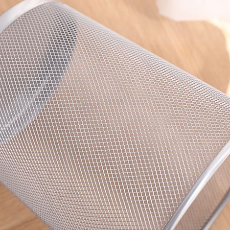 Corbeille Métallique à Mailles Large Capacité Ventilation Optimale Poubelle de Bureau et Maison Open Top (1/5)