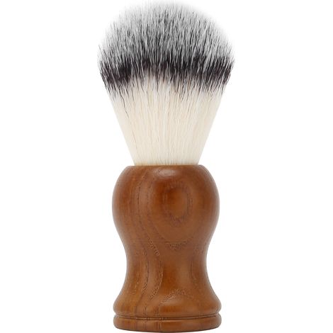 Pinceau à barbe cassé professionnel, brosse à raser avec manche en bois pour homme (1/5)
