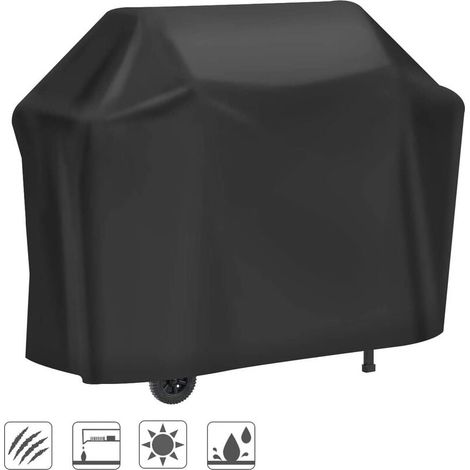 Grillabdeckung, strapazierfähige 210D Oxford-Plane, UV-/wasser-/feuchtigkeitsbeständige Grillabdeckung (145 × 61 × 117 cm) (1/5)