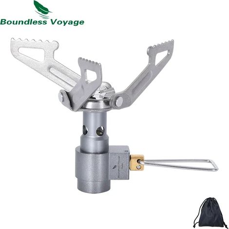 Réchaud à gaz de camping Boundless Voyage 2700W, mini brûleur en titane portable, cuisson en extérieur, fourneau de poche léger, seulement 26 g, réchauds de cuisson portables (1/5)