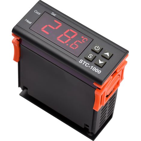 Régulateur de température numérique STC-1000 thermostat intelligent réfrigérateur 12V DC chauffage refroidissement correction démarrage différé alarme haute basse température (1/5)