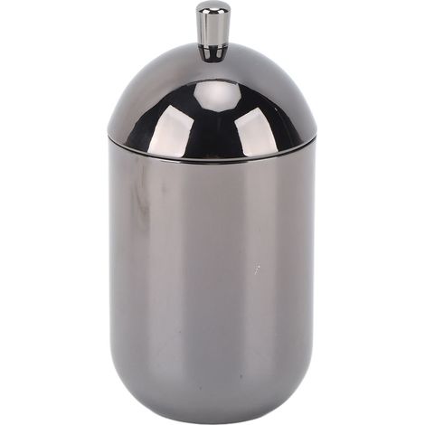 Porte-coton en acier inoxydable, boîte à coton-tige durable, anti-poussière, mignonne, pour salle de bain et maison. (1/5)