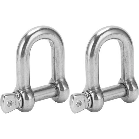 Lot de 2 manilles à vis M16 en acier inoxydable 304, robustes, en forme de D, pour bracelets en paracorde (1/5)