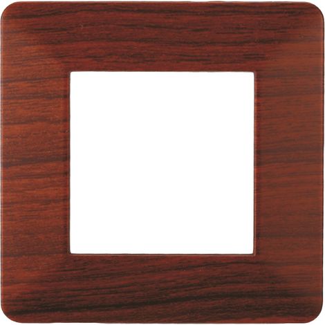 Placca compatibile Vimar Plana 2 moduli plastica colore radica Ettroit EV83203 (1/4)
