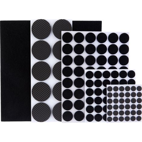 Meister 644076 – Feltrini Set autoadesivo, nero/bianco, 131 pezzi, 1 pezzi, 281180 (1/5)