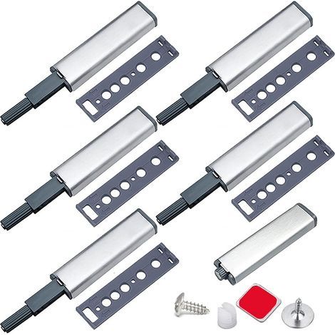 Cierre magnético de metal Jiayi de 6 piezas con sistema de apertura por presión para puertas de armarios (1/5)
