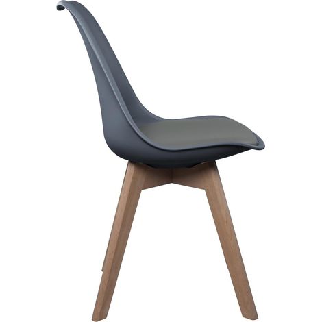 Chaise scandinave gris 49x81,5x58 cm (1/5)