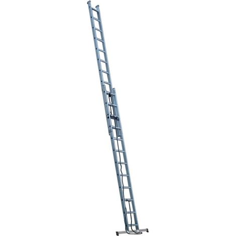 Escalux – Échelle articulée aluminium semi-pro coulissante à corde 2x13 – Hauteur de travail 6,92 m – Charge maximale 150 kg – Blocage automatique (1/3)