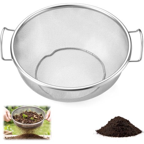 Tamis de Jardinage, Acier Inoxydable Tamis de Sol Ø 1 mm (1/5)