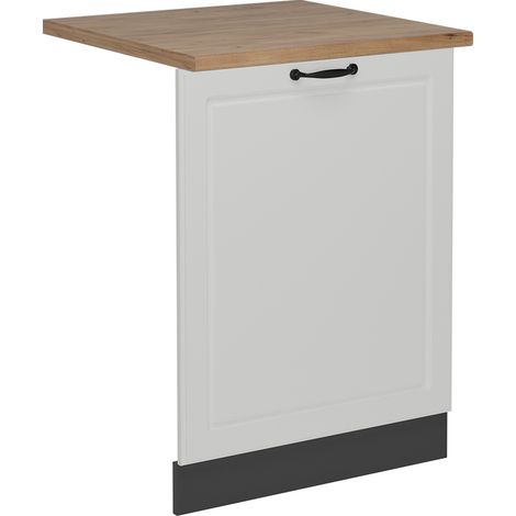 Façade de lave-vaisselle R-Line, Blanc campagne, 60cm , PT Chêne, Vicco