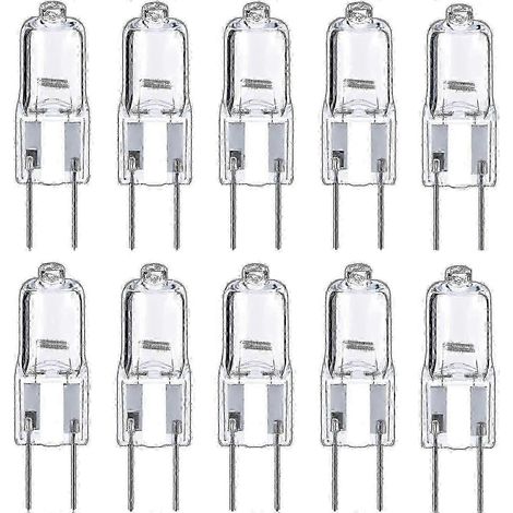 Lot de 10 ampoules halogènes G6.35 à 2 broches, 12 V, 35 W, à intensité variable, 2700 K, pour lampes de bureau suspendues (1/5)