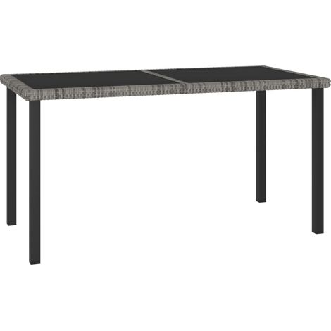 vidaXL Tavolo da Pranzo da Giardino Grigio 140x70x73 cm in (1/5)