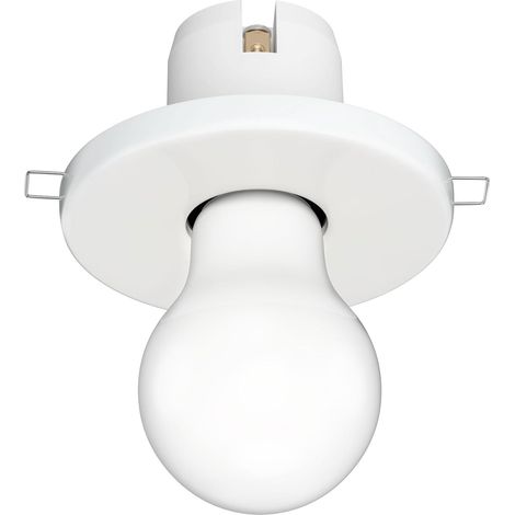 Spot encastré porcelaine - 1 unité - Blanc givré - Ampoule E27 incluse - Salon cuisine chambre - Diamètre 99 mm (1/5)