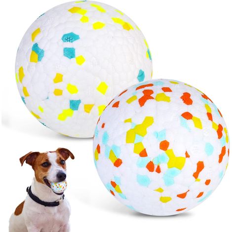 2PCS Dog Ball, Dog Toy, Dog Toy, Hard Rubber Chew Toy, Clean Teeth, Play, Indestructible Dog Toy, Dog Gift for Small and Medium Dogs (1/5)