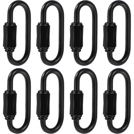 Un connecteur de chaîne à verrouillage rapide avec un anneau de connexion rapide en métal compatible avec les fermoirs de porte-clés et les accessoires de suspension. (1/5)