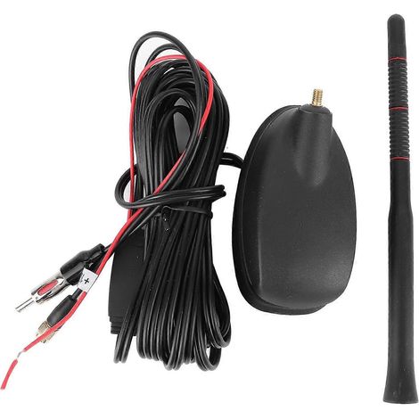 Autodachantenne mit GPS und FM-Radio, aktiver Antenne, 15 dB Gewinn, Haifischflossen-SMA-Anschluss