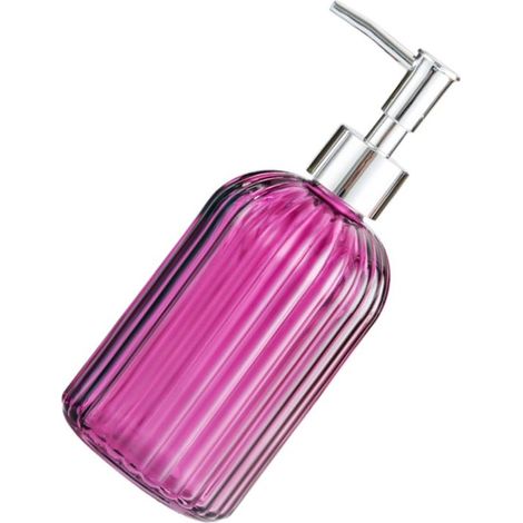 Confezione da 2 dispenser di sapone con pompa, dispenser di shampoo in vetro e plastica per cucina e bagno, 400 ml (1/5)