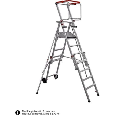 DUARIB - PIRL télescopique aluminium Tandem 7 pliant – Hauteur 1,03 à 1,72 m