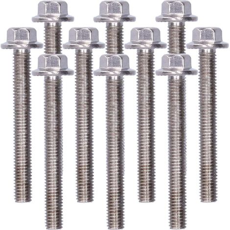 10 vis hexagonales bride inox M5x40 - Accessoire robuste pour assemblage pro (1/5)