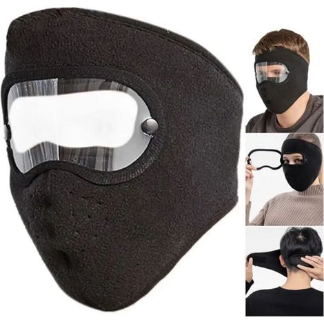 Masque facial complet coupe-vent Anti-poussière, cyclisme Ski masques respirants, bouclier oculaire HD Anti-buée, protection de capuche, chapeau chaud d'hiver (1/5)