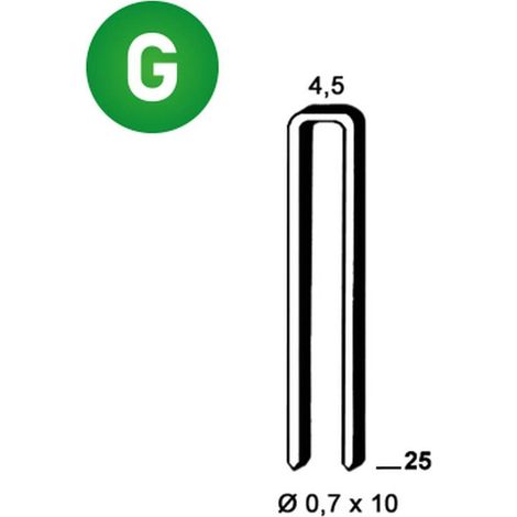 10 000 Agrafes Galvanisées O-25 - 4.5x25x0.7x1 mm - D-Work
